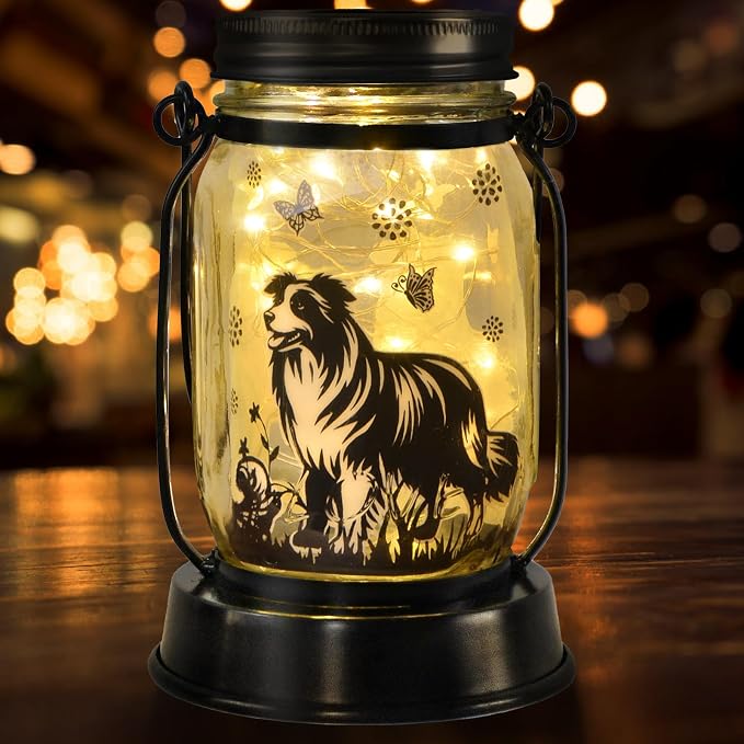 Border Collie Gifts for Women/Men Border Collie Solar Lanterns Dog Mom Birthday - Image 8