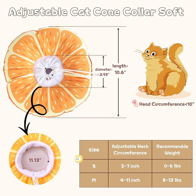 Cat Cone Collar Soft, Medium Waterproof Cat Recovery Collar - Image 6