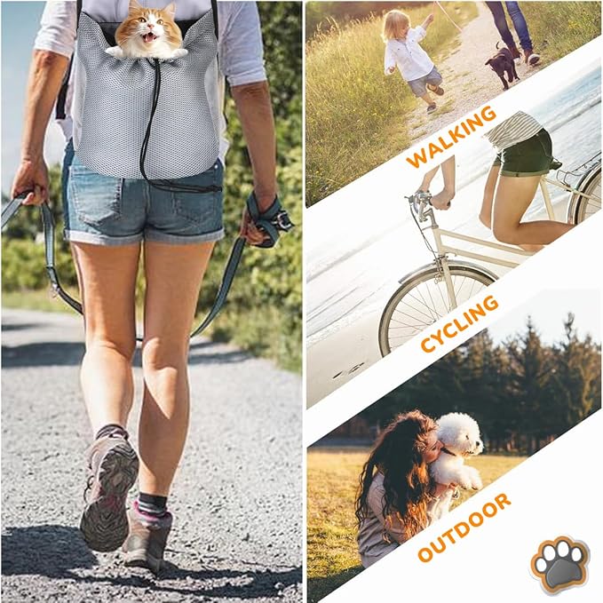 Dog Front Carrier Backpack, Ventilated Mesh Puppy Back Pack - Image 9