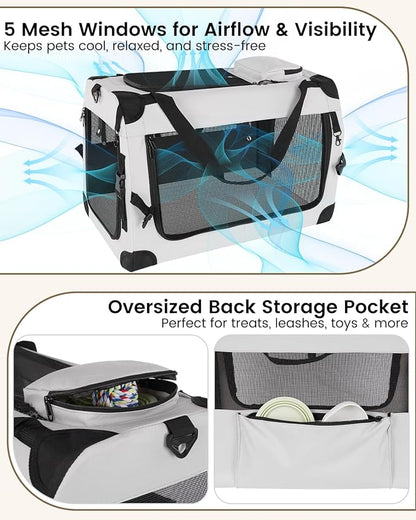 Extra Large Cat Carrier for 2 Cats, Portable Soft-Sided Pet Carrier for Small - Image 4