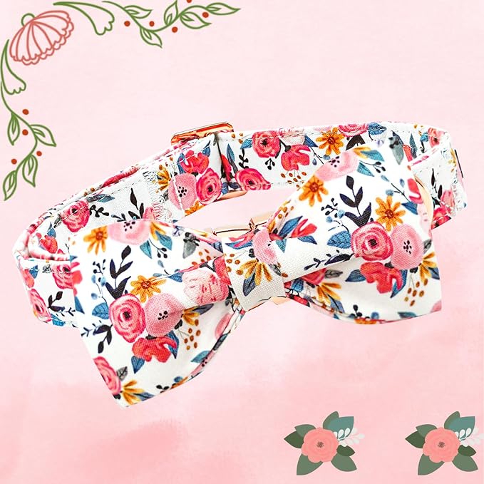 Lionheart glory Dog Collar Bow Collar Floral Dog Collar - Image 3