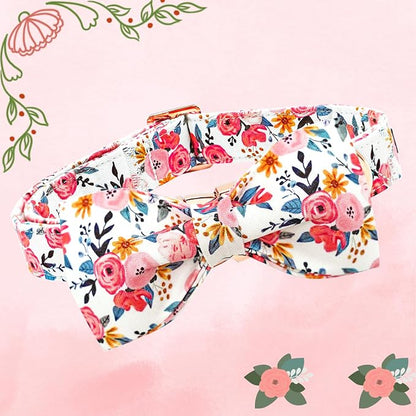 Lionheart glory Dog Collar Bow Collar Floral Dog Collar - Image 3