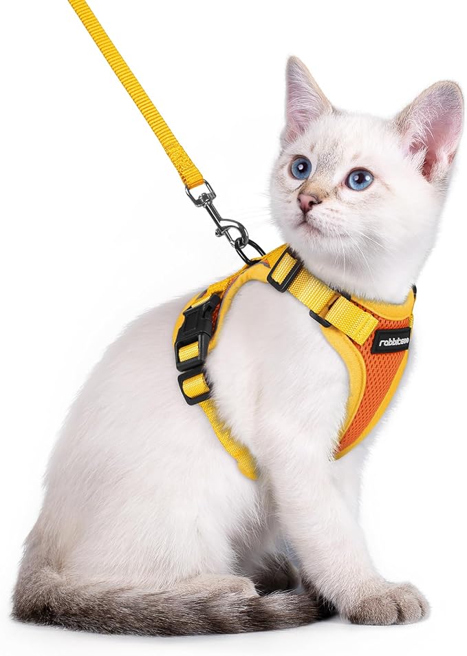 rabbitgoo Cat Harness and Leash Set, Escape Proof Soft Adjustable Vest Harnesses by rabbitgoo