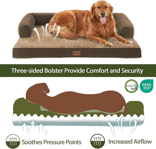 Orthopedic Dog Beds for Extra Large Dogs, Waterproof Egg Crate Foam XL Dog Bed - Image 2