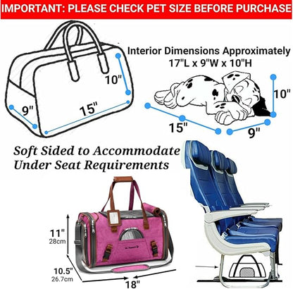 Mr. Peanut's Airline Approved Soft Sided Pet Carrier, Low Profile Gold Series - Image 3