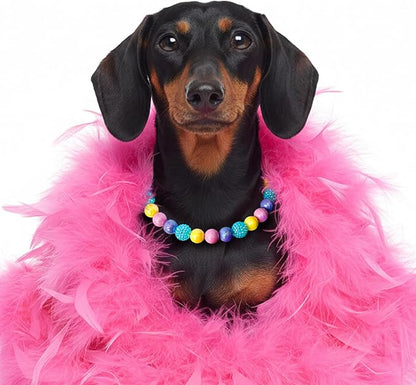Beaded Dog Necklace Collar, Adjustable Jewelry-Inspired Design by JOGIA