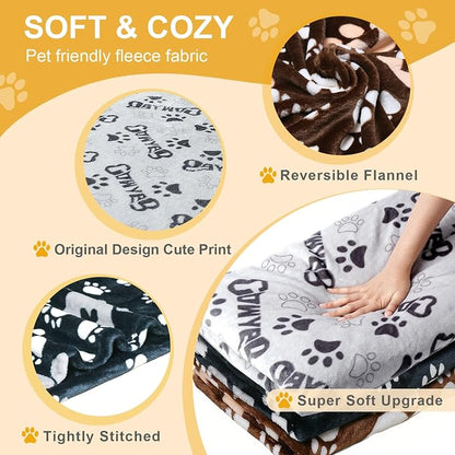 Premium Dog Blankets for Small Dogs & Cat Flannel Blanket Washable, Soft Pet - Image 2