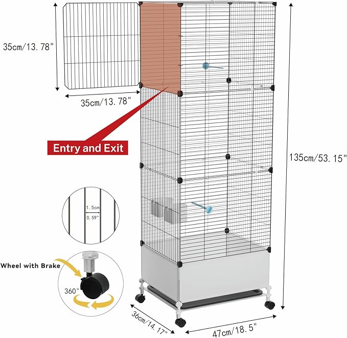Extra Large Bird Cage, Wide Birdcage - Image 3