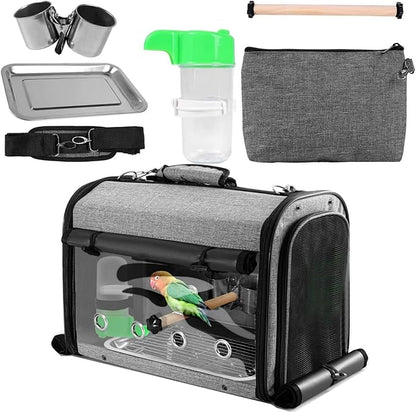 Sanmoncare Bird Carrier Bag Cockatiel Travel Cage - Image 5