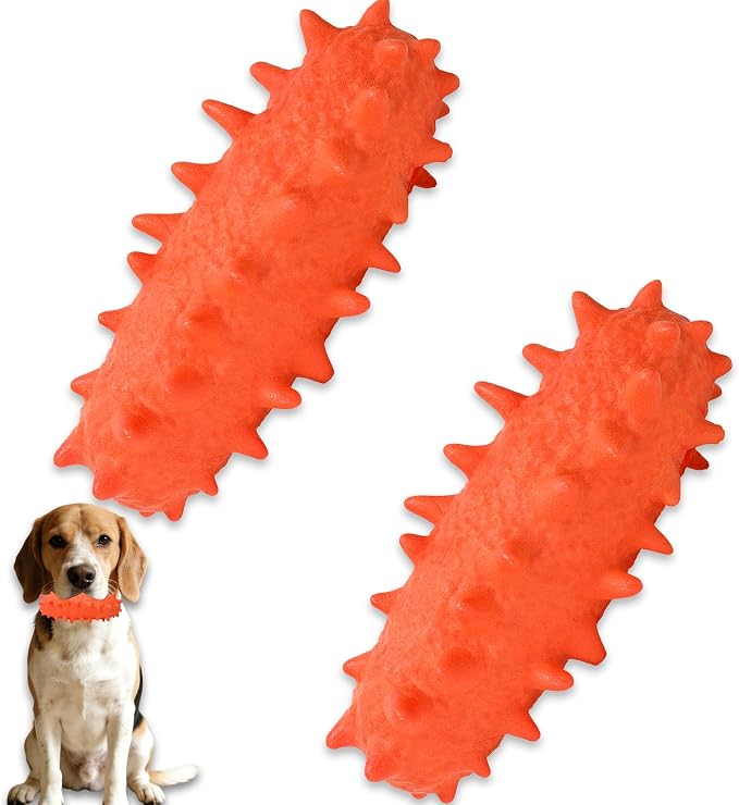 2 Pack Dog Toys for Aggressive Chewers, Tough Puppy Chew Toys Teething Bone for by Dogtoys