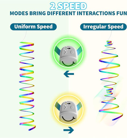 Interactive Cat Toys for Indoor Cats, Automatic String Feather Wand Teaser - Image 2