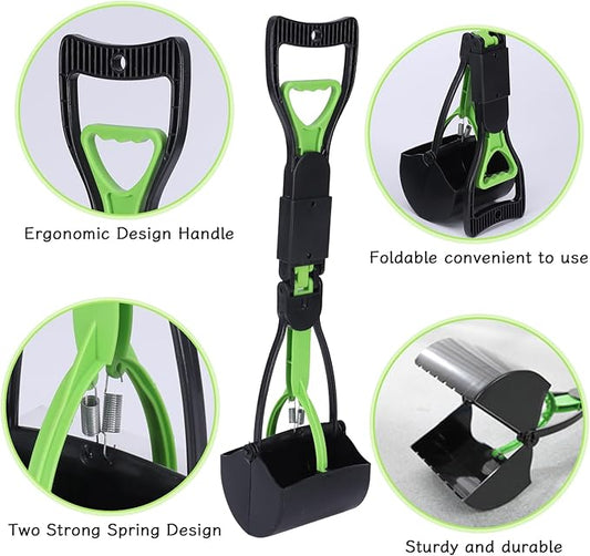 Geyecete Dog Pooper Scooper Long Handle Pooper Scooper Set Pooper - Image 2
