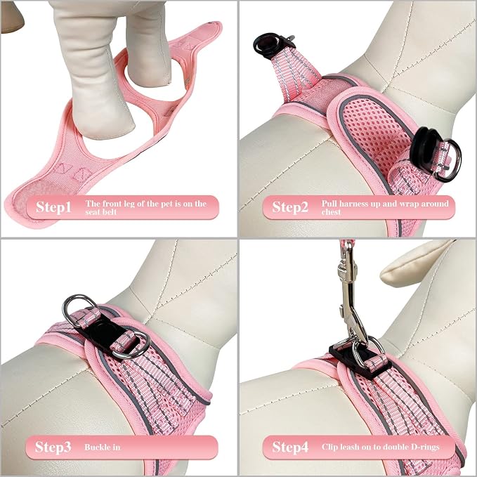 YIMEIS Dog Harness and Leash Set, No Pull Soft Mesh Pet Harness, Reflective - Image 3