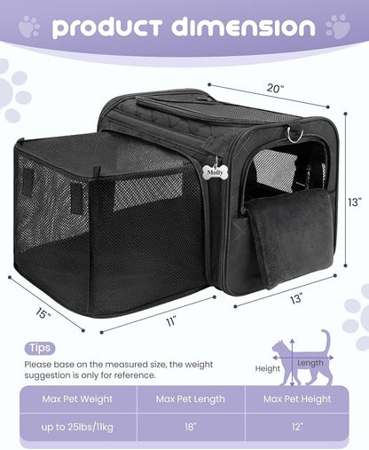 MIDOG Cat Carrier Soft for Small to Medium-Sized Cats, TSA Airline Approved - Image 8