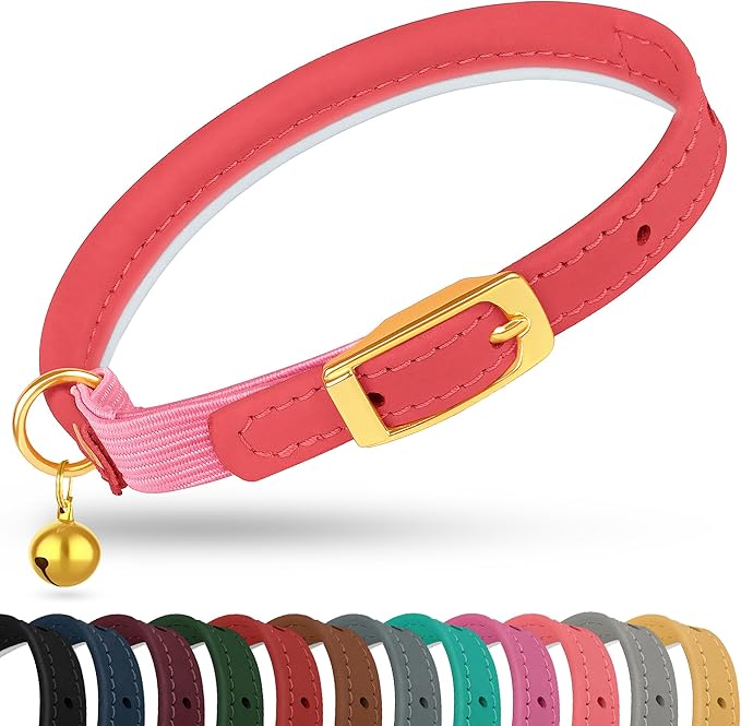 OOPSDOGGY Rolled Leather Cat Collar by OOPSDOGGY