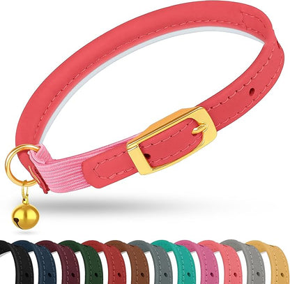OOPSDOGGY Rolled Leather Cat Collar by OOPSDOGGY