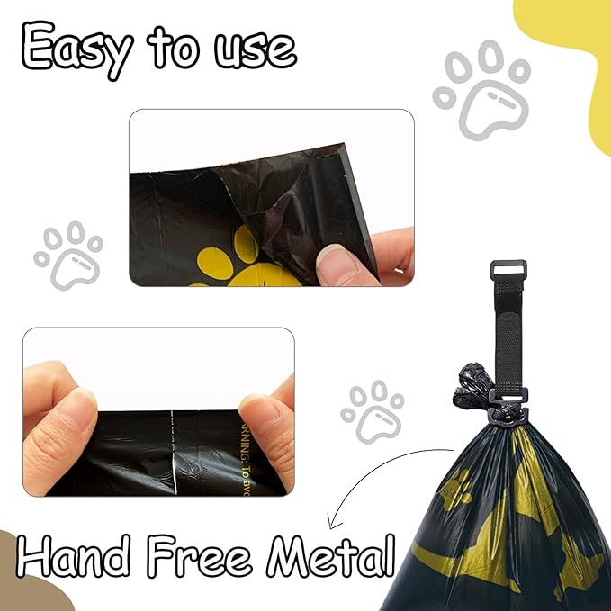 Metal Dog Poop Bag Holder 2-Pack w/Leash Clip|Durable Scratch-Resistant - Image 5