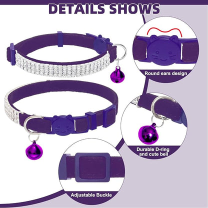 EXPAWLORER Soft Velvet Safe Cat Collars - Image 3