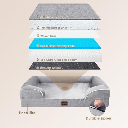 EHEYCIGA Orthopedic XL Dog Beds, Waterproof Memory Foam Dog Bed - Image 5