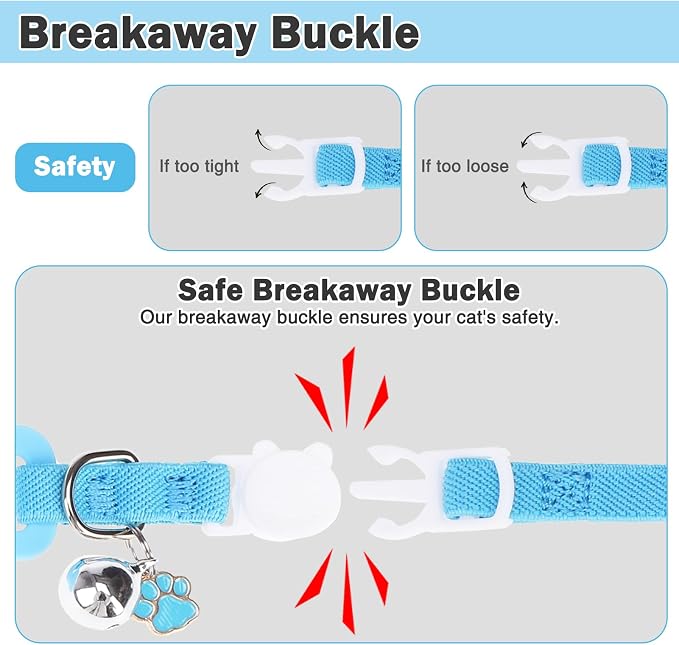 Airtag Cat Collar Breakaway, Stretchy Cat Tracker Collar - Image 4