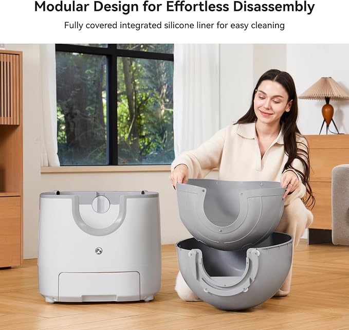 F8 Self-Cleaning Cat Litter Box – Large Capacity, Open-Top Design - Image 2