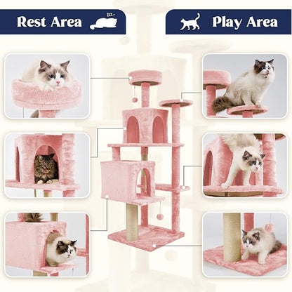 58.5inch Large Cat Tree Tower Condo - Image 4