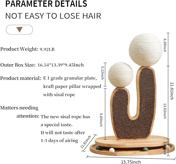 Cactus-Shaped Cat Scratching Post - Image 7