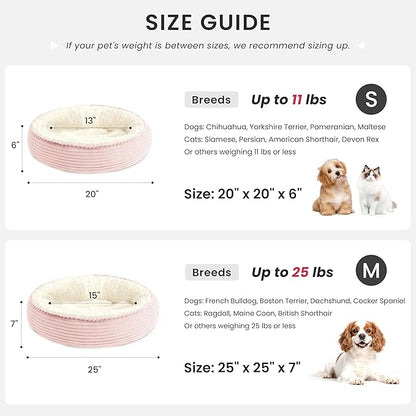 Love's cabin Round Donut Cat and Dog Cushion Bed, 25in Pet Bed - Image 4