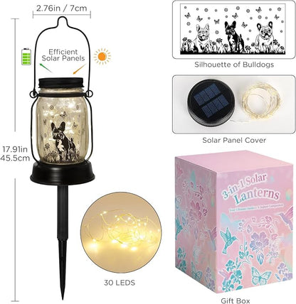French Bulldog Frenchie Gifts for Women/Men French Bulldog Solar Lanterns Dog - Image 7