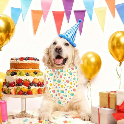 Birthday Dog Bandanas, Double Side Reversible Large Pet Bandanas, Celebration - Image 6