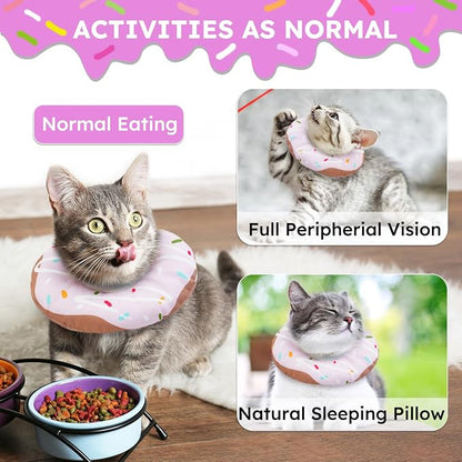 Cat Cone Collar Soft, Waterproof Cat Recovery Collars Spay Cones to Stop - Image 5