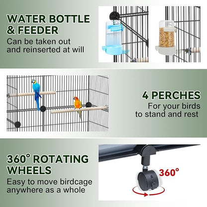 Upgraded Encrypted 46-Inch Bird Cage, - Image 4