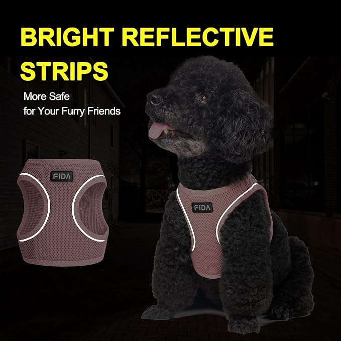 Fida Comfy Dog Harness with Leash, Soft Puppy Vest Escape Proof, Breathable - Image 4