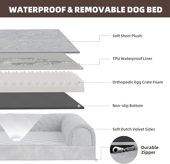 Simple Trending Orthopedic Dog Beds Large Sized, Dog Couch Sofa Bed - Image 6