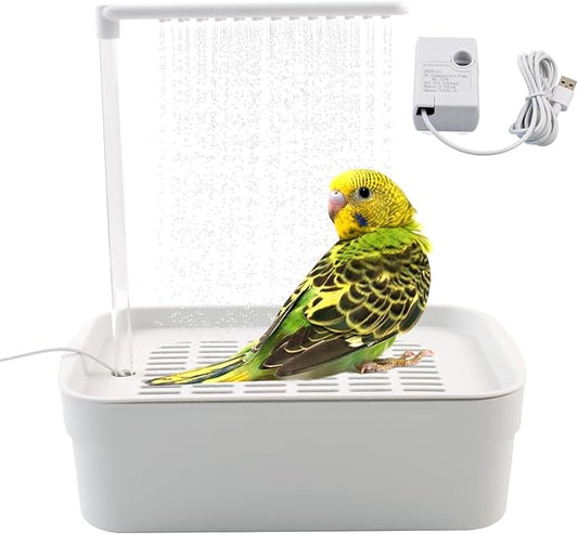 Automatic Bird Shower with Pump, Electric Bird Bath by MUYG