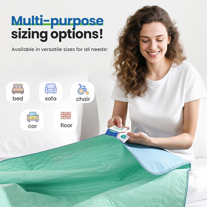 Noovirum® Washable Underpads 34"x36" -Reusable Incontinence Pads - Image 6