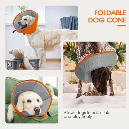 Dog Cone for Large Dogs After Surgery, Adjustable Soft Recovery Cone Collar for - Image 6