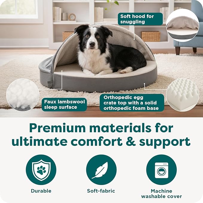 FurHaven Round Orthopedic Dog Bed - Image 5