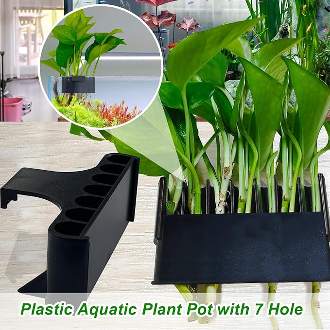 2PC 7 Holes Upgraded Aquarium Plant Holder, Aquatic Plants Cup - Image 7
