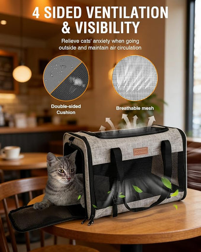 PETUX Large Pet Carrier for Large Cats ＆ Small Dogs - Image 3