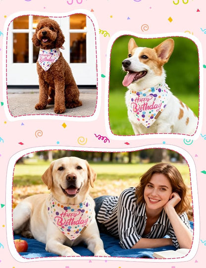 Luxury Double-Layer Dog Birthday Bandana – Handmade, Silk-Soft Polyester - Image 7