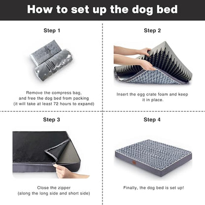 WESTERN HOME WH Large Dog Bed for Large, Medium Dogs, Orthopedic Pet Bed - Image 5