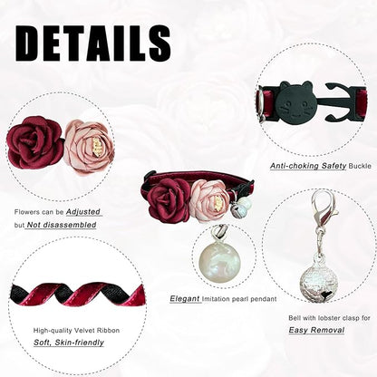 Fupo Cat Collar Breakaway with Flower - Image 2