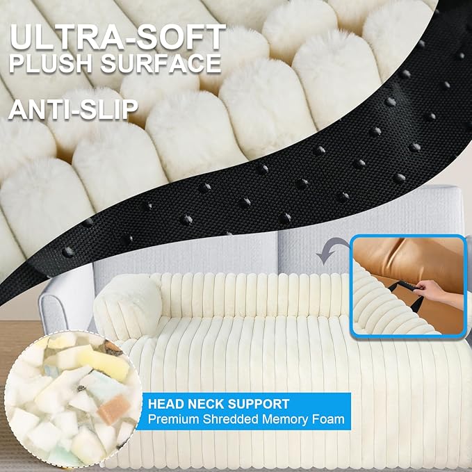 Wn's Day Luxurious Dog Couch Bed, Washable Calming Dog Couch Cover, Removable - Image 3