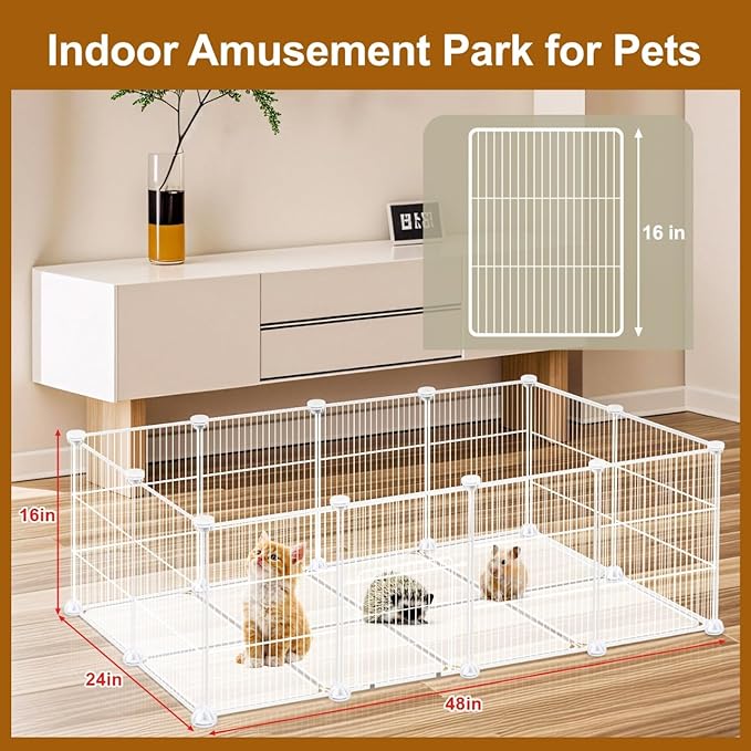 20 Panels Small Animal Playpen, Pet Playpen, C&C Cage - Image 4