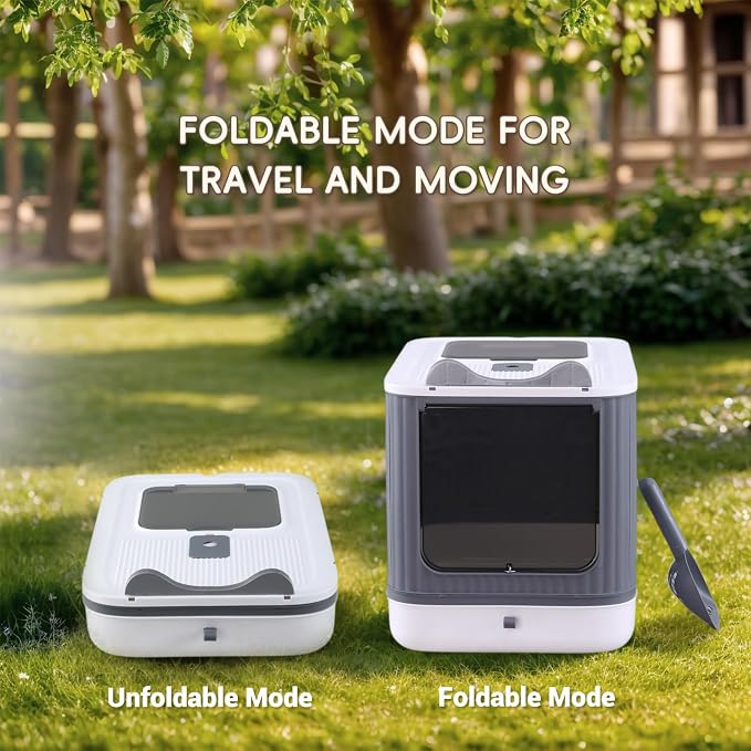 Upgraded Fully Enclosed Cat Litter Box - Image 8