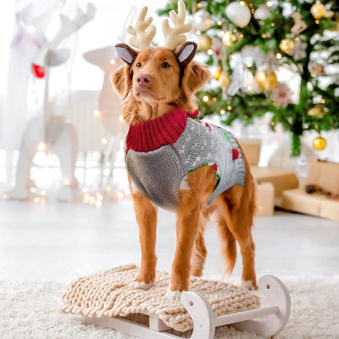 Dog Cat Ugly Christmas Sweater Boy Girl Xmas Pet Clothes Holiday Puppy Costume - Image 7