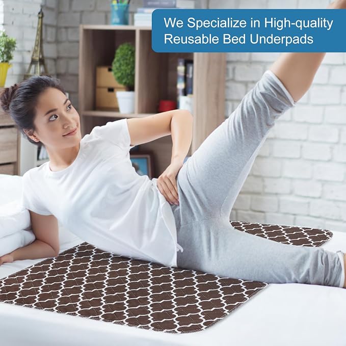 OUTCREATOR® Washable Bed Pads 34" x 36", Incontinence Mattress Protector - Image 7