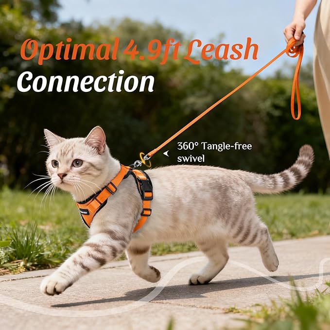Dooradar Cat Harness and Leash Set, Escape Proof Safe Adjustable Kitten Vest - Image 8