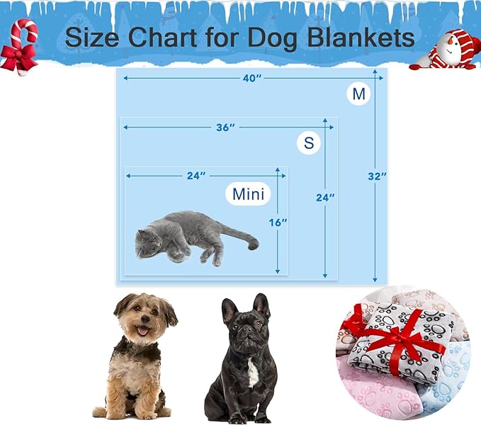 Blue Dog Blanket for Puppy Accesssories Boy, Washable Soft Puppy Essentials - Image 6